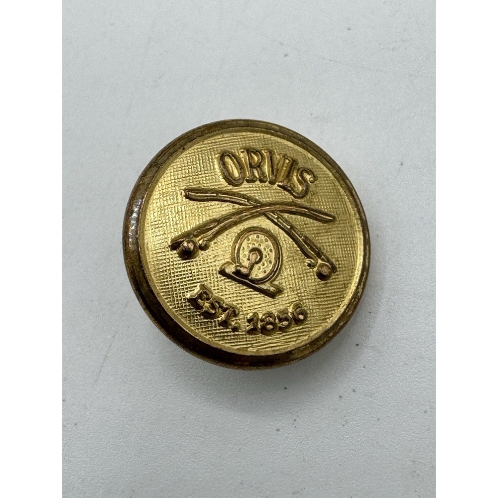 Orvis EST 1855 Golden Buttons Replacement Logo Crest Waterbury 15mm Wrist Cuff